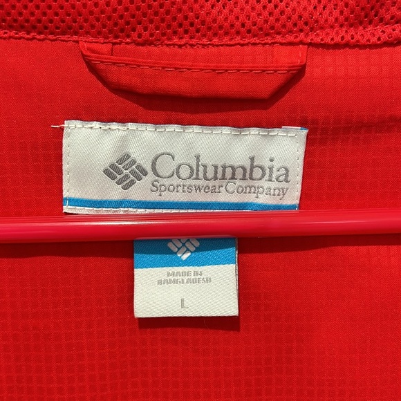 COLUMBIA WINDBREAKER RED SIZE L - Picture 10 of 12